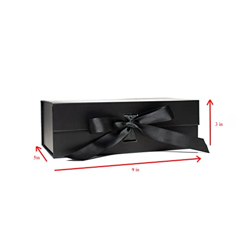 9 x 5 x 3 in. black gift box | 5 pack of black boxes | gift boxes with lids | bridesmaid proposal box | black box | gift boxes for presents | large gift box | bridesmaid box | small box