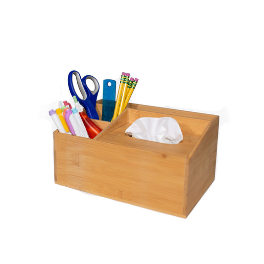 Bamboo desk caddy | supply caddy | table caddy classroom | supply caddy for classroom | small caddy | pencil caddy | Art Supply Organizer | classroom caddy organizer | marker caddy